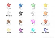 Названия цветов на французском языке и их грамматические формы Цвета на французском языке с русской транскрипцией